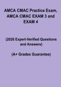 AMCA CMAC Practice Exam &lpar;Exam 3 & 4&rpar; &ndash; Study Guide & Questions PDF