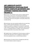 ASP ASSOCIATE SAFETY&NewLine;PROFESSIONAL EXAM 2026 EXAM&NewLine;SCRIPT COMPLETE QUESTIONS AND&NewLine;ANSWERS VERIFIED SOLUTIONS&NewLine;GRADED A&plus;&NewLine;