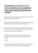 NFHS BASKETBALL EXAM PART II 2 2026 &NewLine;OFFICIAL BASKETBALL RULES ASSESSMENT &NewLine;STUDY GUIDE COMPLETE QUESTIONS AND &NewLine;ANSWERS