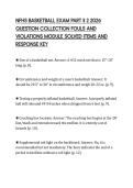 NFHS BASKETBALL EXAM PART II 2 2026 &NewLine;QUESTION COLLECTION FOULS AND &NewLine;VIOLATIONS MODULE SOLVED ITEMS AND &NewLine;RESPONSE KEY
