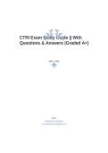 CTRI Exam Study Guide Complete Clinical Trials Research Investigator Questions and Answers