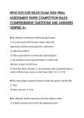 NFHS SOCCER RULES EXAM 2026 FINAL &NewLine;ASSESSMENT PAPER COMPETITION RULES &NewLine;COMPREHENSIVE QUESTIONS AND ANSWERS &NewLine;VERIFIED A&plus;
