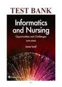 Informatics and Nursing Opportunities and &NewLine;Challenges 6th Edition Sewel test bank complete newest solution 