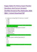 Kappa Alpha Psi History Exam Practice &NewLine;Questions And Correct Answers &NewLine;&lpar;Verified Answers&rpar; Plus Rationales 2026 &NewLine;Q&A &vert; Instant Download Pdf