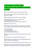 PATHOLOGY REAL EXAM QUESTIONS&NewLine;AND ANSWERS GRADED A&plus; 2026