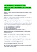 PATHOLOGY EXAM QUESTIONS AND&NewLine;ANSWERS GUIDE GRADED A&plus; 2026