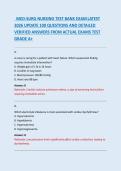 MED-SURG NURSING TEST BANK EXAM LATEST &NewLine;2026 UPDATE 100 QUESTIONS AND DETAILED &NewLine;VERIFIED ANSWERS FROM ACTUAL EXAMS TEST &NewLine;GRADE A&plus; 