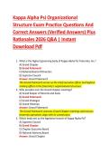 Kappa Alpha Psi Organizational &NewLine;Structure Exam Practice Questions And &NewLine;Correct Answers &lpar;Verified Answers&rpar; Plus &NewLine;Rationales 2026 Q&A &vert; Instant &NewLine;Download Pdf