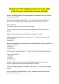 Working in the PHM Setting Exam with all Correct & 100&percnt; Verified Answers &vert;Latest Update &vert;Already Graded A&plus;