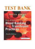 test bank of basic applied concepts of blood banking and  transfusion practices 4th edition&period; complete newest solution