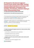 911 Dispatcher Situational Judgment Practice Exam Study Guide 2026 &vert; Verified Scenario-Based Questions & Answers with Detailed Rationales &vert; Emergency Call Handling&comma; Prioritization&comma; Decision-Making & Crisis Communication Prep