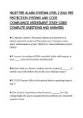 NICET FIRE ALARM SYSTEMS LEVEL 2 2026 FIRE &NewLine;PROTECTION SYSTEMS AND CODE &NewLine;COMPLIANCE ASSESSMENT STUDY GUIDE &NewLine;COMPLETE QUESTIONS AND ANSWERS