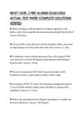 NICET LEVEL 2 FIRE ALARMS EXAM 2026 &NewLine;ACTUAL TEST PAPER COMPLETE SOLUTIONS &NewLine;VERIFIED