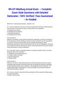 RN ATI MedSurg Actual Exam 2026 &ndash; Complete Exam-Style Questions with Detailed Rationales &vert; 100&percnt; Verified &vert; Pass Guaranteed &ndash; A&plus; Graded