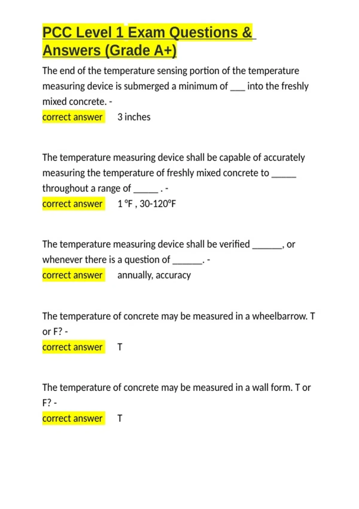 Pcc Question Examples PCC Level 1 Exam Questions & Answers (Grade A+).docx - Asphalt paving ...