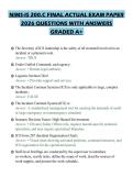 NIMS-IS 200&period;C FINAL ACTUAL EXAM PAPER&NewLine;2026 QUESTIONS WITH ANSWERS&NewLine;GRADED A&plus;