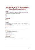 ABYC Marine Electrical Certification Exam Review Questions and Answers