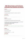 ABYC-Marine Engines and Fuel Systems Certification Exam Questions and Answers&period;