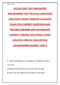  DMV FIREFIGHTER ENDORSEMENT TEST &ndash; 300 ACTUAL PRACTICE QUESTIONS & CORRECT ANSWERS WITH DETAILED RATIONALES &vert; LATEST 2026 STUDY GUIDE