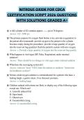 NITROUS OXIDE FOR CDCA&NewLine;CERTIFICATION SCRIPT 2026 QUESTIONS&NewLine;WITH SOLUTIONS GRADED A&plus;