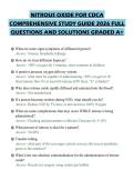 NITROUS OXIDE FOR CDCA&NewLine;COMPREHENSIVE STUDY GUIDE 2026 FULL&NewLine;QUESTIONS AND SOLUTIONS GRADED A&plus;