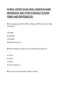 NJ REAL ESTATE EXAM 2026 QUESTION BANK &NewLine;BROKERAGE AND ETHICS MODULE SOLVED &NewLine;ITEMS AND RESPONSE KEY 