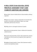 NJ REAL ESTATE EXAM 2026 REAL ESTATE &NewLine;PRINCIPLES ASSESSMENT STUDY GUIDE &NewLine;COMPLETE QUESTIONS AND ANSWERS