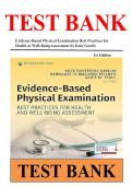 Kate Gawlic&colon; Evidence-Based Physical Examination Best Practices for Health & Well- &NewLine;BeingAssessment 1st Edition  test bank newest 
