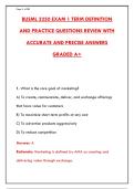 BUSML 3250 EXAM 1 &ndash; ACCURATE TERM DEFINITIONS & PRACTICE QUESTIONS WITH GRADED A ANSWERS
