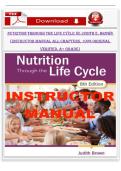 Test Bank &sol; Solutions for Nutrition Through the Life Cycle &lpar;MindTap Course List&rpar;&comma; 8th Edition &ndash; Judith E&period; Brown &lpar;All Chapters&comma; Verified&rpar;
