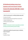BPI Multifamily Building Analyst Exam &NewLine;Questions and Correct Answers Verified &NewLine;Answers&rpar; Plus Rationales 2026 Q&A &vert; Instant &NewLine;Download Pdf