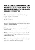 NORTH CAROLINA PROPERTY AND &NewLine;CASUALTY STATE TEST BANK 2026 &NewLine;COMPREHENSIVE QUESTIONS AND &NewLine;SOLUTIONS VERIFIED &NewLine;