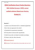  CMAC CERTIFICATION EXAM &ndash; 300 REALISTIC PRACTICE QUESTIONS WITH CORRECT ANSWERS & DETAILED RATIONALES