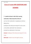 CNA CHAPTER 9 EXAM &ndash; 300 REALISTIC PRACTICE QUESTIONS WITH CORRECT ANSWERS & DETAILED RATIONALES