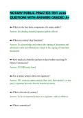 NOTARY PUBLIC PRACTICE TEST 2026 &NewLine;QUESTIONS WITH ANSWERS GRADED A&plus; 