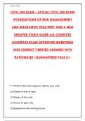 CPCU 500 EXAM PRACTICE QUESTIONS & ANSWERS 2026 &ndash; 300 REAL SCENARIOS WITH RATIONALES&NewLine;&NewLine;