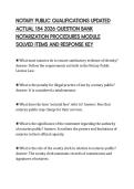 NOTARY PUBLIC QUALIFICATIONS UPDATED &NewLine;ACTUAL 154 2026 QUESTION BANK &NewLine;NOTARIZATION PROCEDURES MODULE &NewLine;SOLVED ITEMS AND RESPONSE KEY