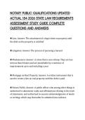 NOTARY PUBLIC QUALIFICATIONS UPDATED &NewLine;ACTUAL 154 2026 STATE LAW REQUIREMENTS &NewLine;ASSESSMENT STUDY GUIDE COMPLETE &NewLine;QUESTIONS AND ANSWERS