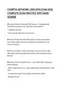 COMPTIA NETWORK&plus; &lpar;N10-009&rpar; EXAM 2026&NewLine;COMPLETE EXAM PRACTICE WITH MARK&NewLine;SCHEME&NewLine;