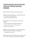 COMPTIA NETWORK&plus; &lpar;N10-009&rpar; EXAM 2026&NewLine;EXAM-STYLE QUESTIONS AND MODEL&NewLine;RESPONSES