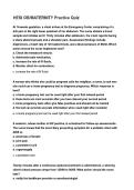HESI OB Maternity Practice Exam &ndash; Questions and Answers with Rationales &ndash; Latest