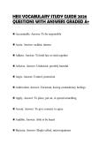 HESI VOCABULARY COMPREHENSIVE&NewLine;REVIEW 2026 FULL QUESTIONS AND&NewLine;VERIFIED ANSWERS