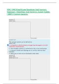 SOC 1502 Final Exam Questions And Answers Summary &vert; Questions And Answers&comma; Latest Update &vert; 100&percnt; Correct Answers