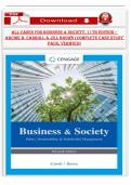 Strengthen your understanding of business ethics and corporate responsibility with this complete case study pack for Business & Society&comma; 11th Edition by Archie B&period; Carroll and Jill Brown&period; This resource includes all case studies from the textbook&comma; designed 