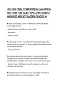 HSC 300 FINAL PAPER 2026 TESTED&NewLine;QUESTIONS WITH FULL SOLUTION GRADED&NewLine;A&plus;