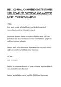 HSC 300 FINAL EXAM SCRIPT 2026 TEST&NewLine;PAPER QUESTIONS AND SOLUTIONS GRADED&NewLine;A&plus;