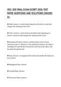 HSC 300 FINAL COMPREHENSIVE TEST PAPER&NewLine;2026 COMPLETE QUESTIONS AND ANSWERS&NewLine;EXPERT VERIFIED GRADED A&plus;&NewLine;