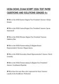 HOSA BOWL COMPREHENSIVE REVIEW&NewLine;2026 VERIFIED QUESTIONS AND&NewLine;SOLUTIONS