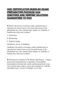 HUD CERTIFICATION BUNDLED EXAMS&NewLine;PACKAGE SCRIPT 2026 COMPREHENSIVE&NewLine;Q&A ALREADY PASSED