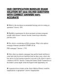 HUD CERTIFICATION BUNDLED EXAMS&NewLine;COMPLETE STUDY GUIDE 2026 FULL&NewLine;QUESTIONS AND SOLUTIONS&NewLine;GUARANTEED PASS